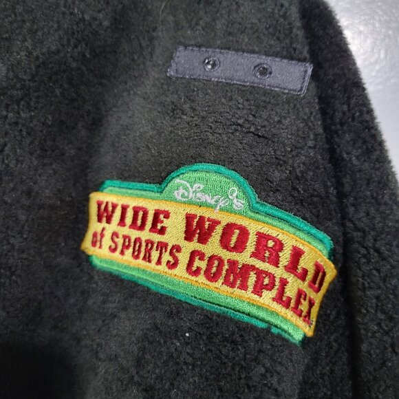 VTG Disney Wide World of Sports Bomber Varsity Jacket SZ M y2k Black - Picture 3 of 11